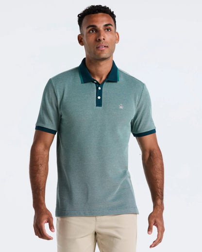 Original Penguin Tricolour Pique Polo Shirt - Reflecting Pond