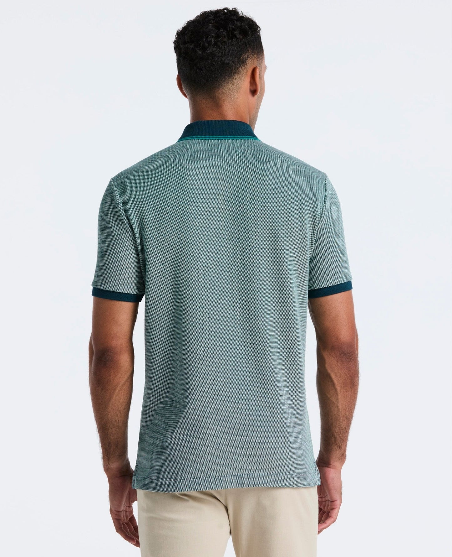 Original Penguin Tricolour Pique Polo Shirt - Reflecting Pond