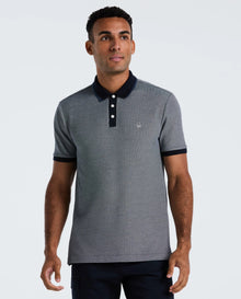 Original Penguin Tricolour Pique Polo Shirt - Dark Sapphire