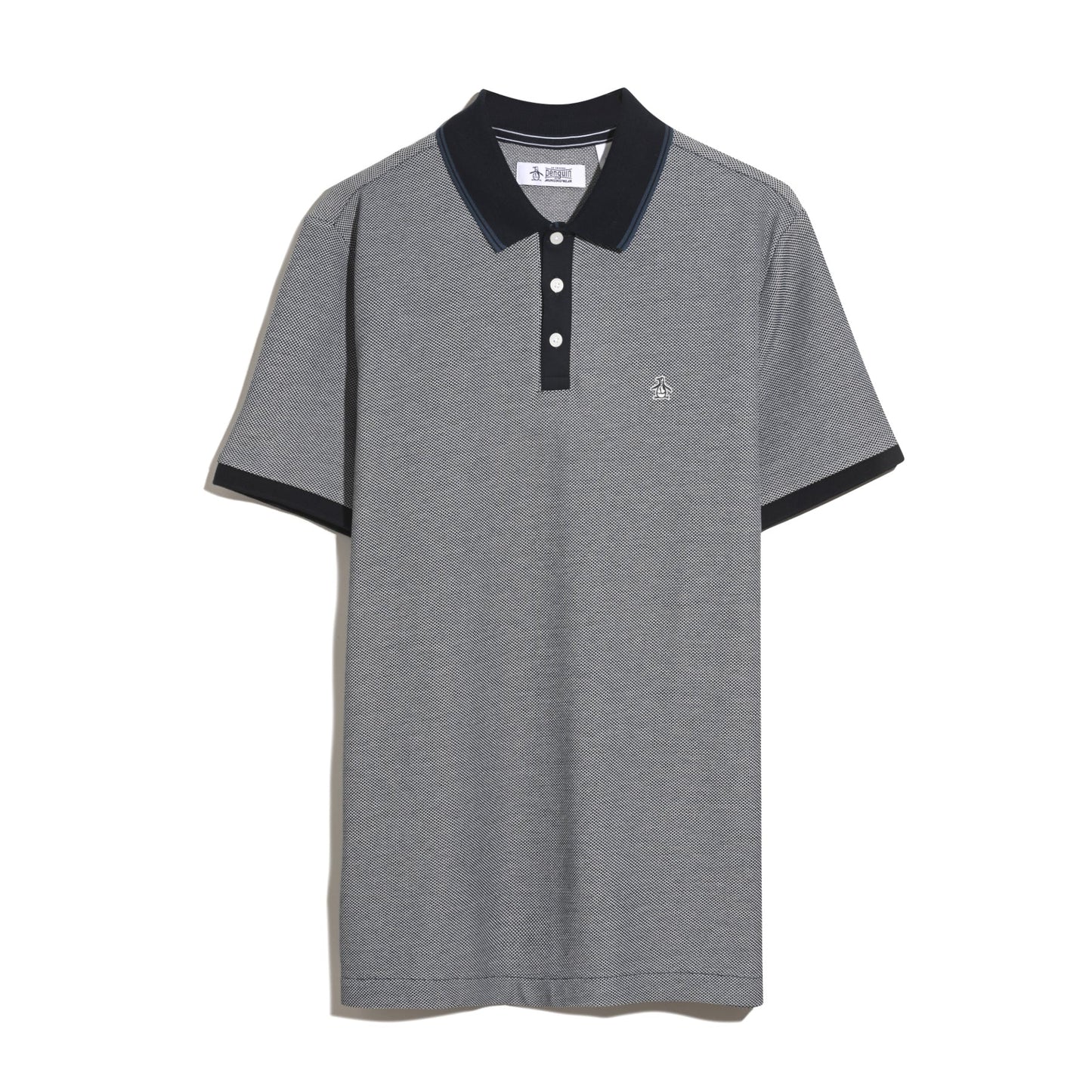 Original Penguin Tricolour Pique Polo Shirt - Dark Sapphire