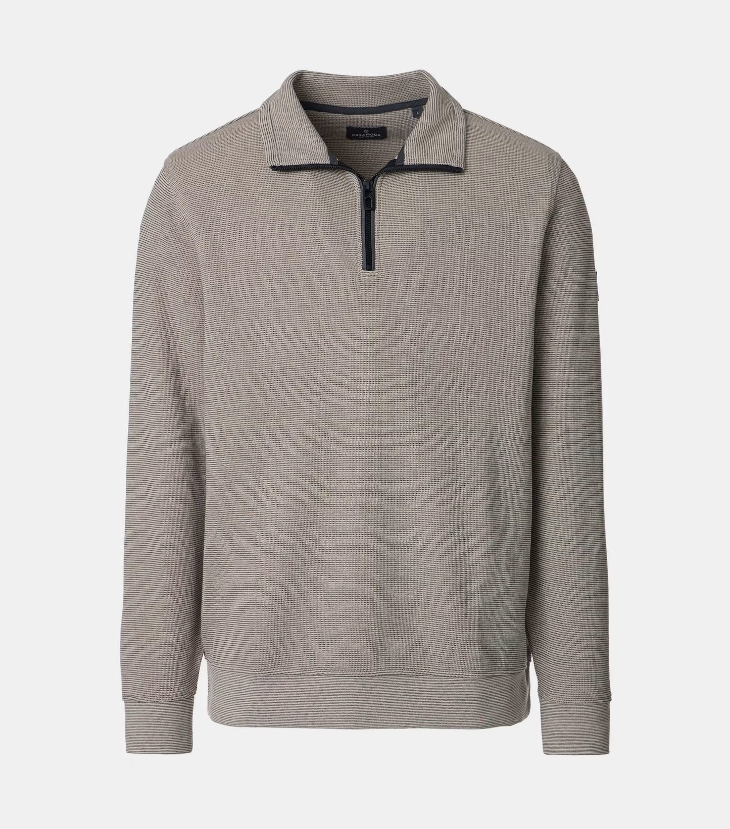Casa Moda Half Zip Troyer Sweatshirt 668 - Beige