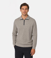 Casa Moda Half Zip Troyer Sweatshirt 668 - Beige