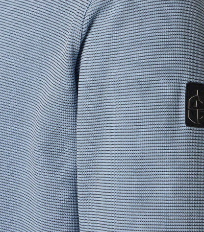 Casa Moda Half Zip Troyer Sweatshirt 122 - Light Blue