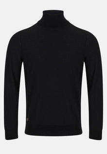 6th Sense Roll Neck Sweater - Black