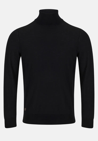 6th Sense Roll Neck Sweater - Black