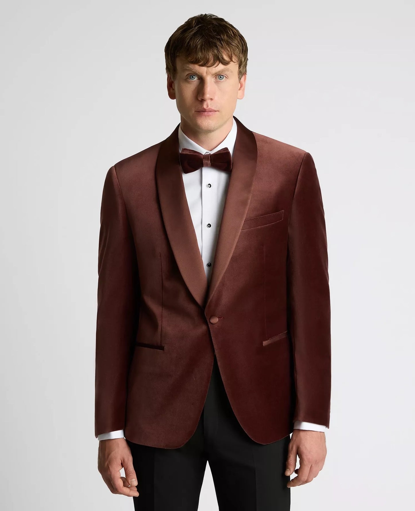Remus Uomo Romeo Slim Fit Tuxedo Jacket - Dark Red