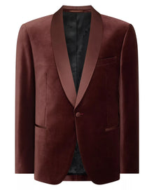Remus Uomo Romeo Slim Fit Tuxedo Jacket - Dark Red