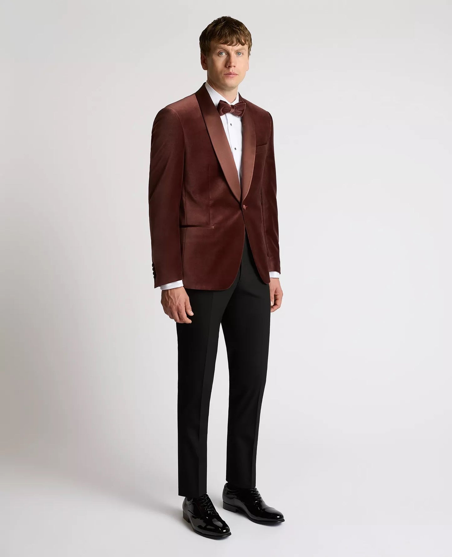 Remus Uomo Romeo Slim Fit Tuxedo Jacket - Dark Red