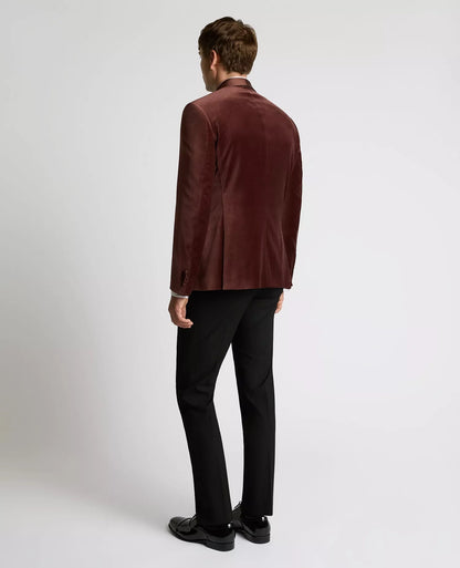 Remus Uomo Romeo Slim Fit Tuxedo Jacket - Dark Red