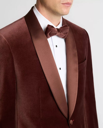Remus Uomo Romeo Slim Fit Tuxedo Jacket - Dark Red