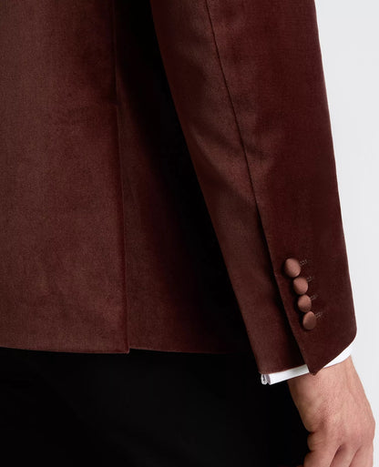 Remus Uomo Romeo Slim Fit Tuxedo Jacket - Dark Red