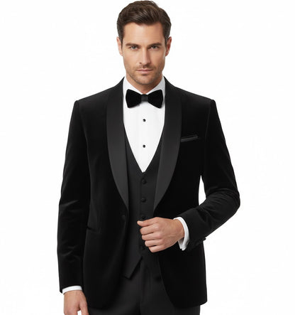 Remus Uomo Monti Slim Fit Tuxedo Jacket - Black