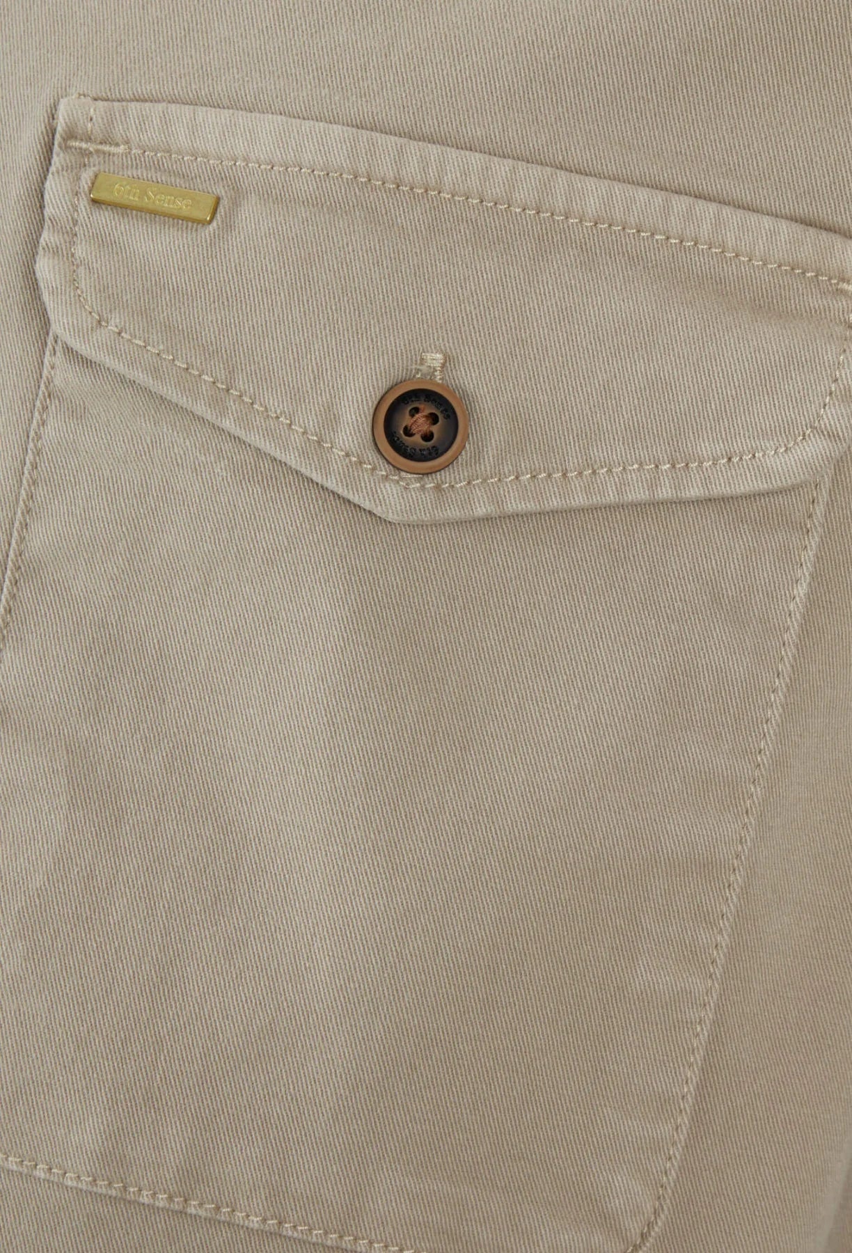 6th Sense Twill Over Shirt - Dark Khaki