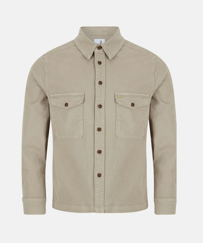 6th Sense Twill Over Shirt - Dark Khaki