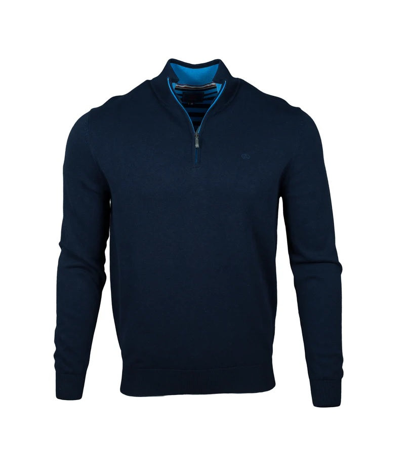 Andre Tory Half Zip Sweater - Navy