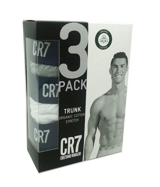 Cristiano Ronaldo CR7 3 Pack Boxer Shorts - Black/Grey/White