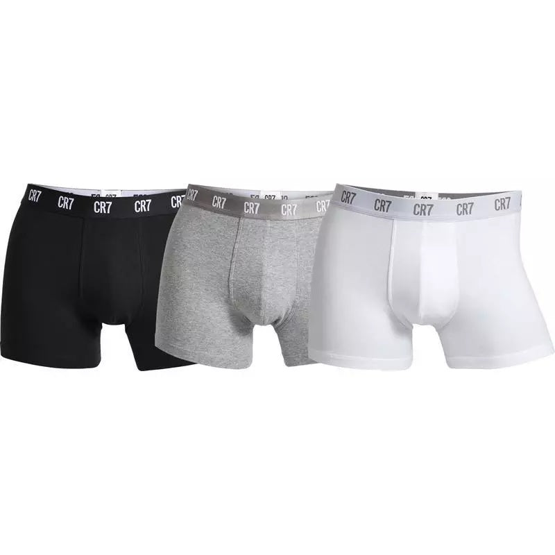 Cristiano Ronaldo CR7 3 Pack Boxer Shorts - Black/Grey/White