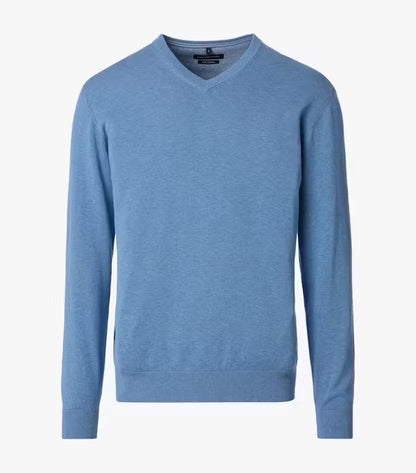 Casa Moda V-Neck Sweater 162 - White-Blue