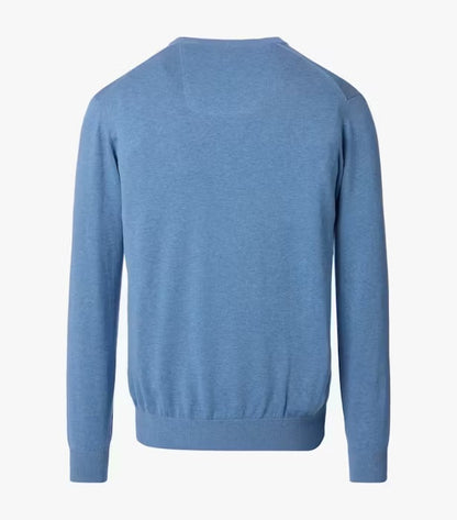 Casa Moda V-Neck Sweater 162 - White-Blue