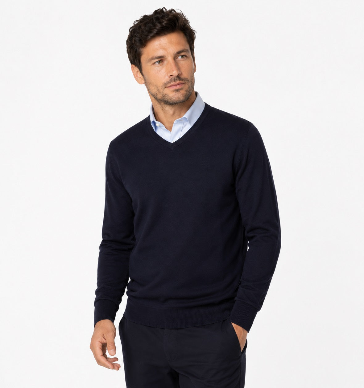 Casa Moda V-Neck Sweater - Navy