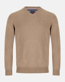 Andre Valencia V-Neck Sweater - Camel