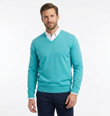 Andre Valencia V Neck Sweater - Aqua