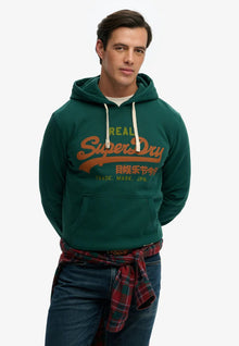 Superdry Vintage Logo Classic Hoodie - Varsity Green
