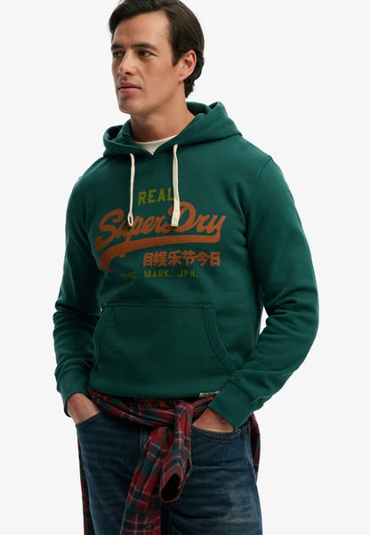 Superdry Vintage Logo Classic Hoodie - Varsity Green