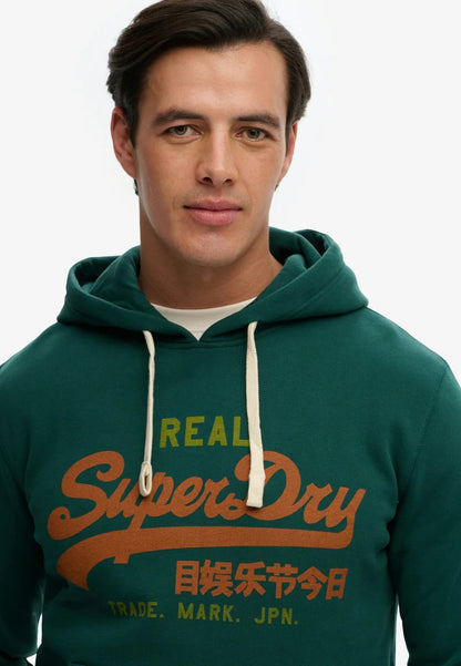 Superdry Vintage Logo Classic Hoodie - Varsity Green