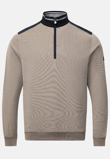 6th Sense Vega Half Zip Sweater - Walnut