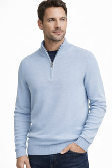 Andre Venice Half Zip Sweater - Blue