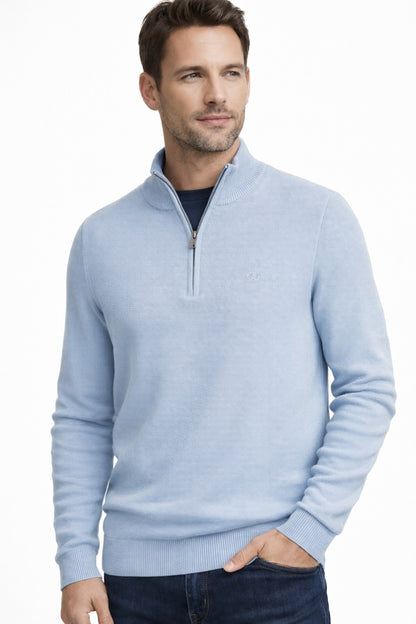 Andre Venice Half Zip Sweater - Blue