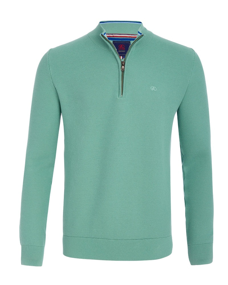 Andre Venice Half Zip Sweater - Green