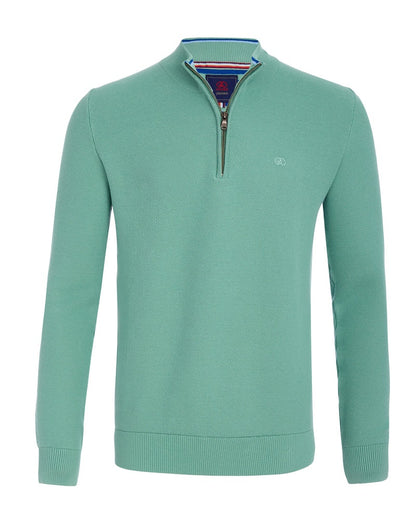 Andre Venice Half Zip Sweater - Green