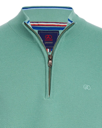 Andre Venice Half Zip Sweater - Green