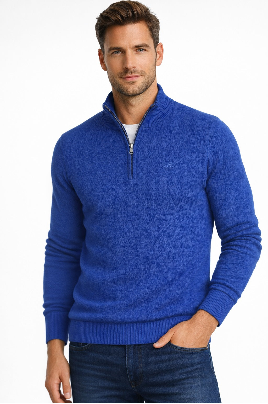 Andre Venice Half Zip Sweater - Ink