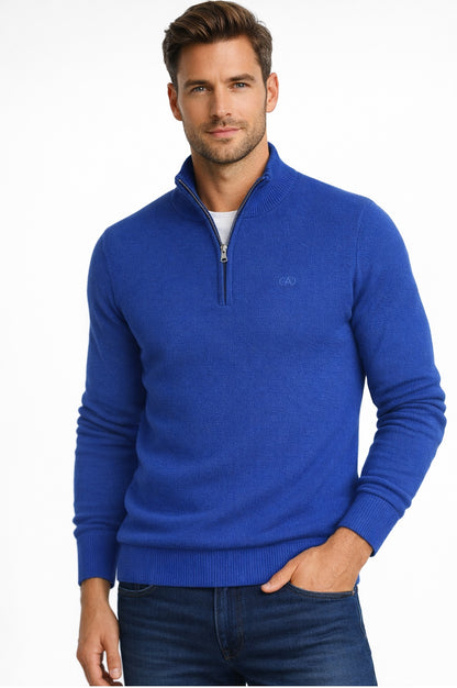 Andre Venice Half Zip Sweater - Ink