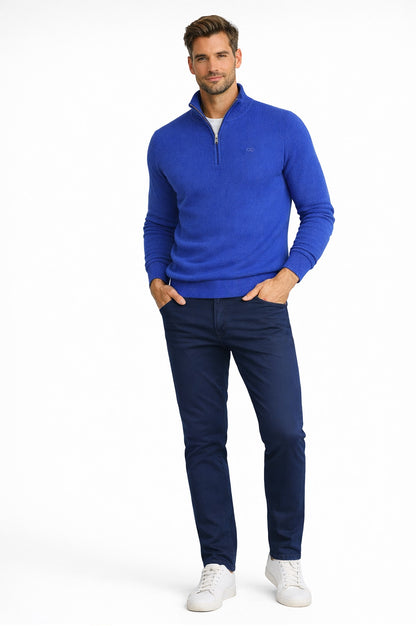 Andre Venice Half Zip Sweater - Ink