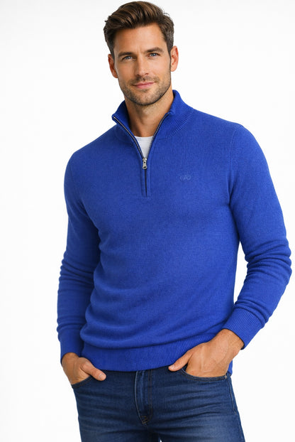 Andre Venice Half Zip Sweater - Ink