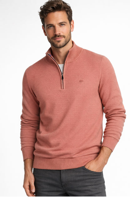 Andre Venice Half Zip Sweater - Mango