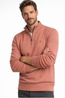 Andre Venice Half Zip Sweater - Mango