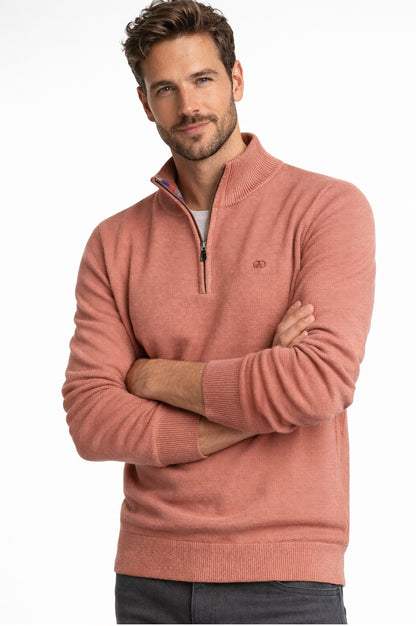 Andre Venice Half Zip Sweater - Mango