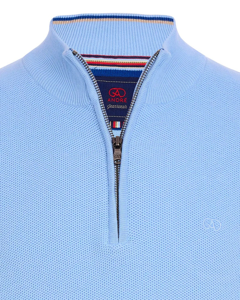 Andre Venice Half Zip Sweater - Blue
