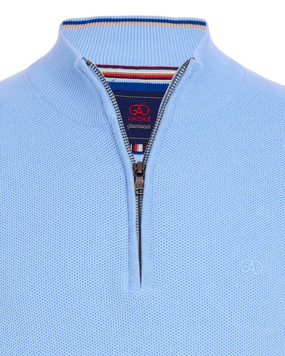 Andre Venice Half Zip Sweater - Blue