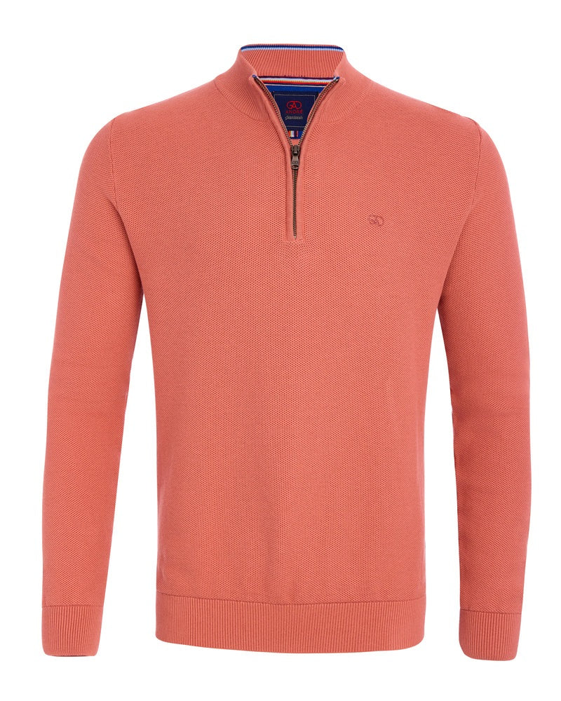 Andre Venice Half Zip Sweater - Mango