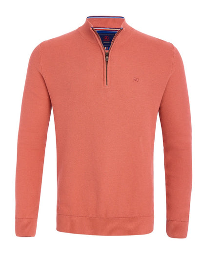 Andre Venice Half Zip Sweater - Mango