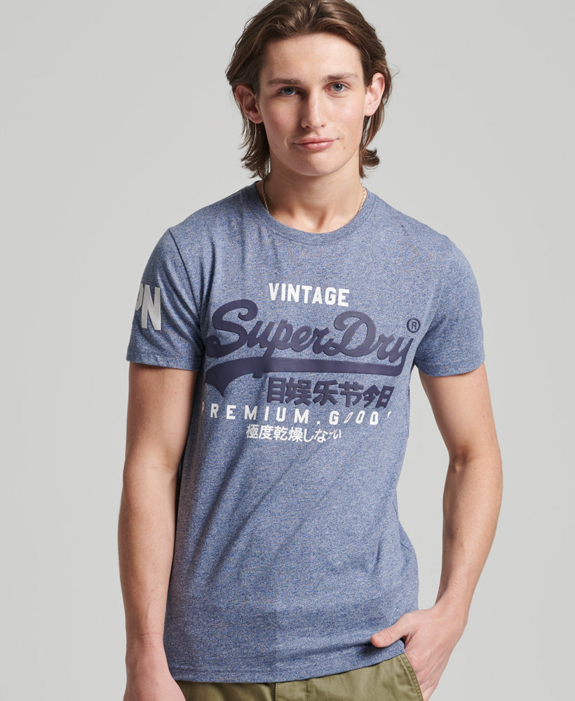 Superdry Vintage Logo T-Shirt - Tois Blue Heather