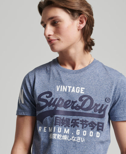 Superdry Vintage Logo T-Shirt - Tois Blue Heather