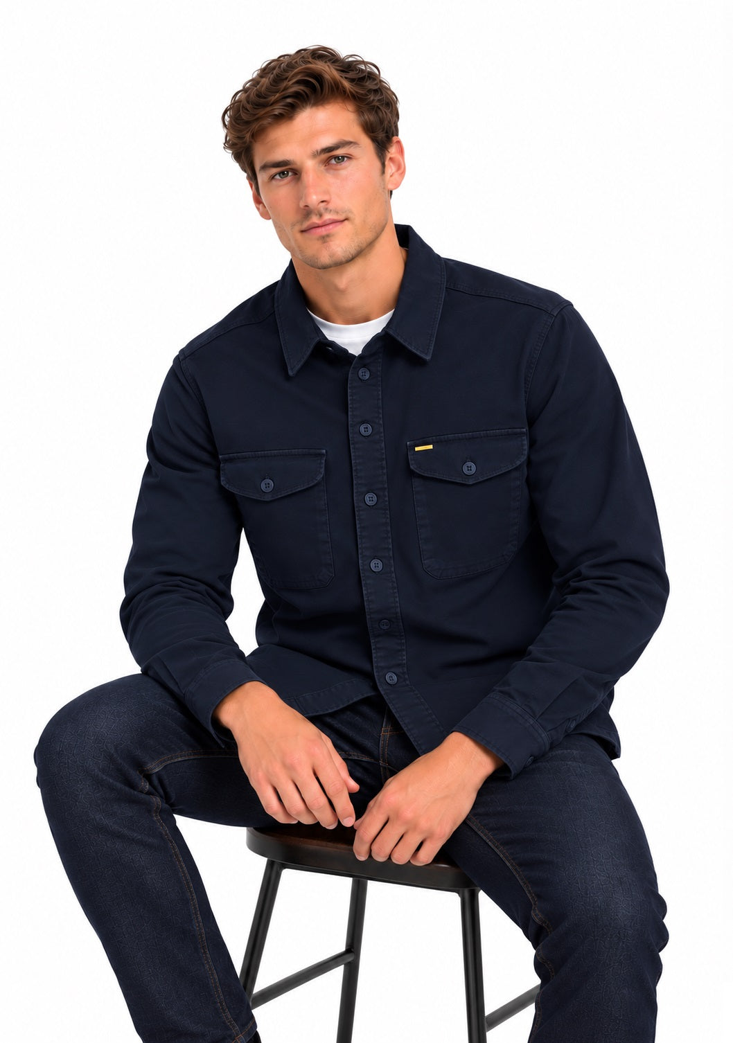 6th Sense Twill Over Shirt - Vulcan