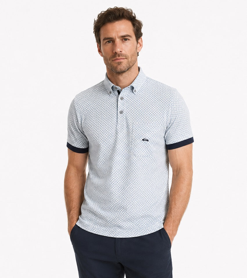 Dario Beltran Polo Shirt - 270 White/Blue